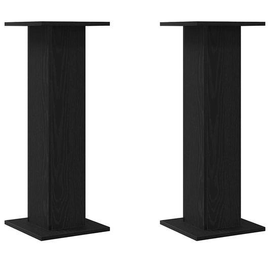 Pflanzenständer 2 pcs Schwarz Eichen-Optik 30 x 30 x 80 cm