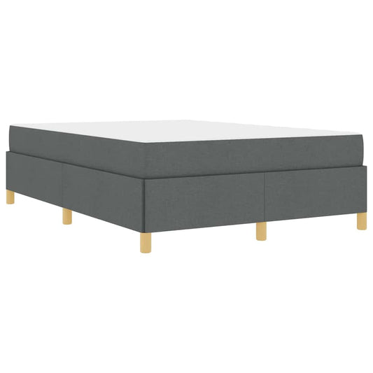 Boxspringbett Dunkelgrau und Weiß und Dunkelgrau 140 x 190 cm