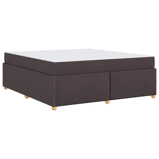 Bettgestell mit Matratze Dunkelbraun 180 x 200 cm Stoff