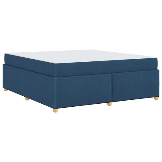 Bettgestell mit Matratze Blau 180 x 200 cm Stoff