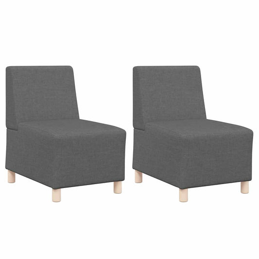 Modulares Armfreies Sofa 2 pcs Dunkelgrau 55 x 74 x 82 cm Stoff