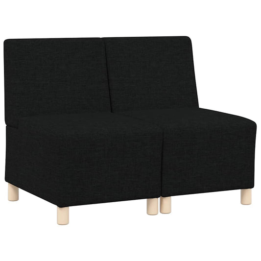 Modulares Armfreies Sofa 2 pcs Schwarz 55 x 74 x 82 cm Stoff