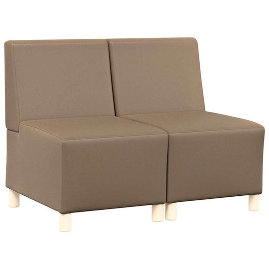 Modulares Armfreies Sofa 2 pcs Cappuccino 55 x 74 x 82 cm
