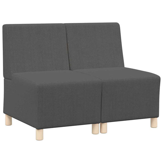 Modulares Armfreies Sofa 2 pcs Dunkelgrau 55 x 74 x 82 cm