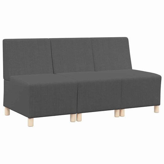 Modulares Armfreies Sofa 3 pcs Dunkelgrau 55 x 74 x 82 cm