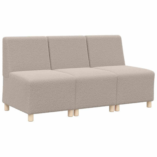 Modulares Armfreies Sofa 3 pcs Hellgrau 55 x 74 x 82 cm