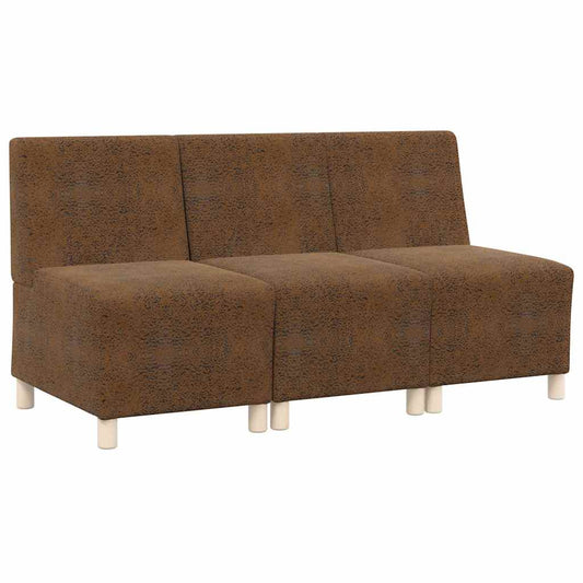 Modulares Armfreies Sofa 3 pcs Braun 55 x 74 x 82 cm