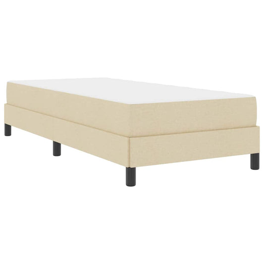 Boxspringbett mit Matratze Creme 80 x 200 cm Stoff