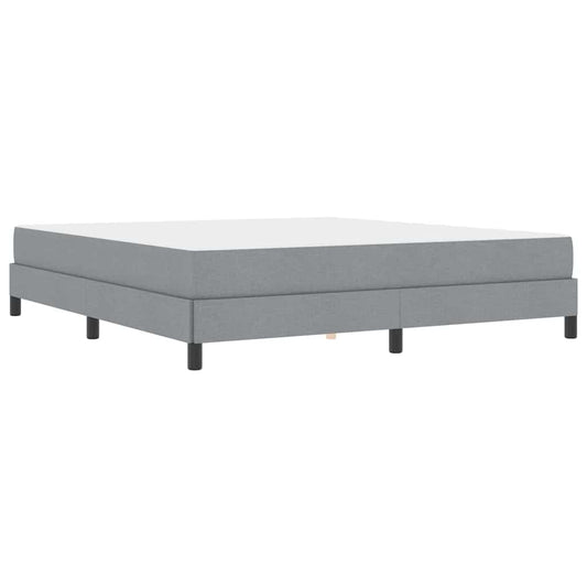 Boxspringbett mit Matratze Hellgrau 180 x 200 cm Stoff