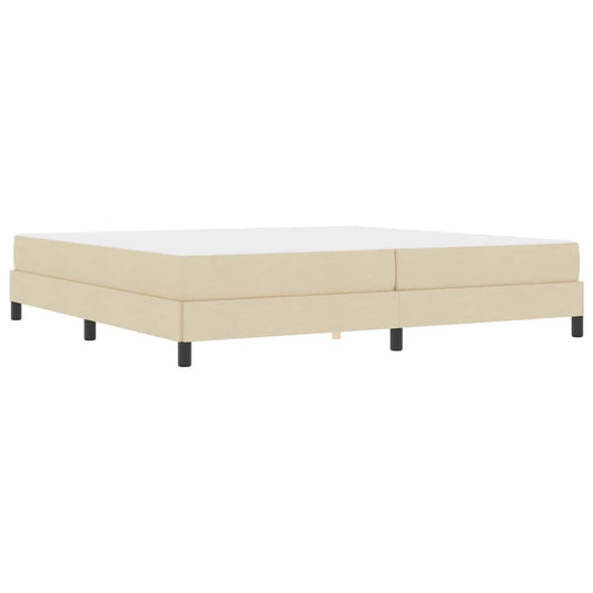 Boxspringbett mit Matratze Creme 200 x 200 cm Stoff