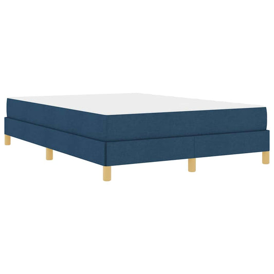 Boxspringbett Blau und Braun 140 x 190 cm