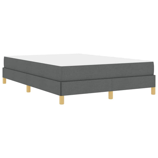 Boxspringbett Dunkelgrau und Braun 140 x 200 cm