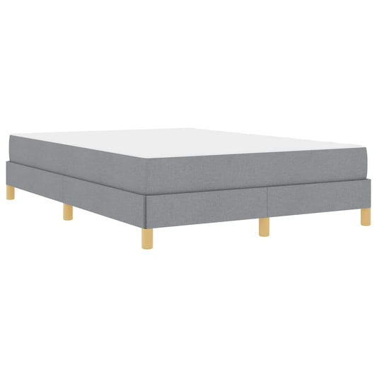 Boxspringbett Hellgrau und Braun 160 x 200 cm