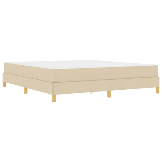 Boxspringbett Creme und Braun 180 x 200 cm
