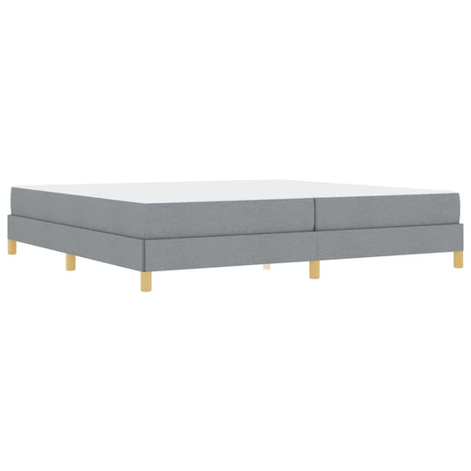 Boxspringbett Hellgrau und Braun 200 x 200 cm