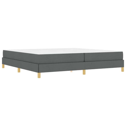 Boxspringbett Dunkelgrau und Braun 200 x 200 cm