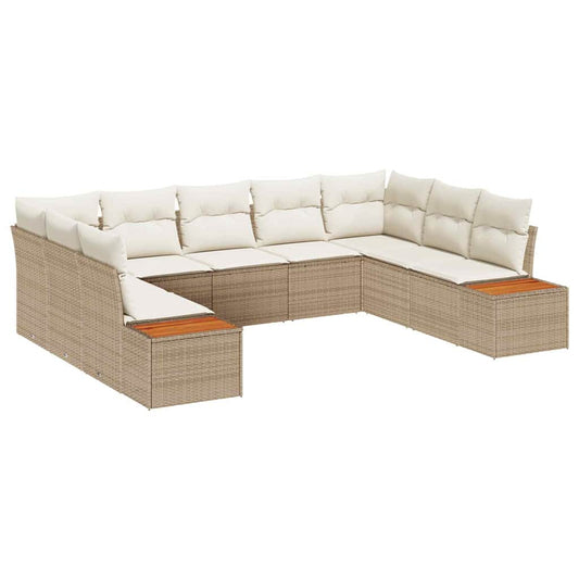 Garten-Sofa-Set 5 pcs Beige und Creme 289 x 209 x 85 cm