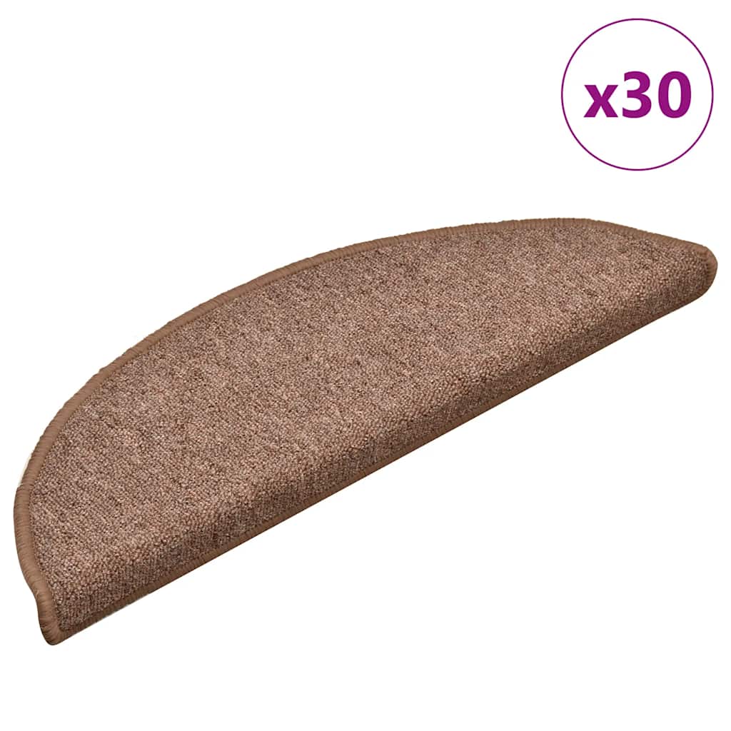 Stufenmatten 30 Stk. 56x17x3 cm Braun Halbrund