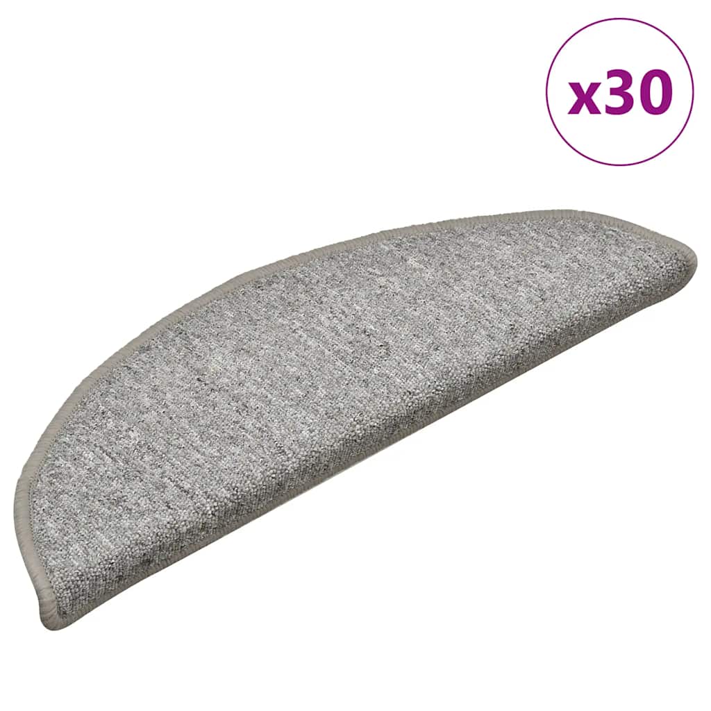 Stufenmatten 30 Stk. 56x17x3 cm Hellgrau Halbrund