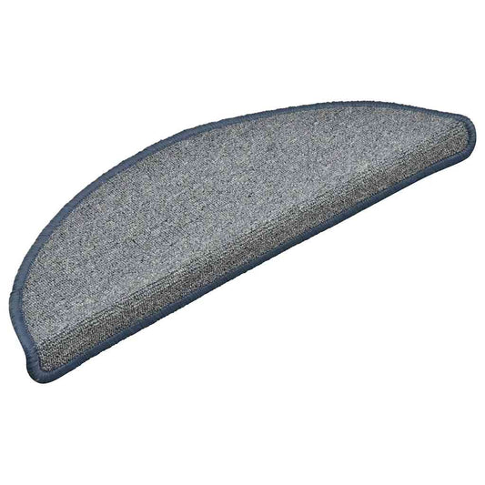 Stufenmatten 30 Stk. 56x17x3 cm Hellgrau und Blau Halbrund