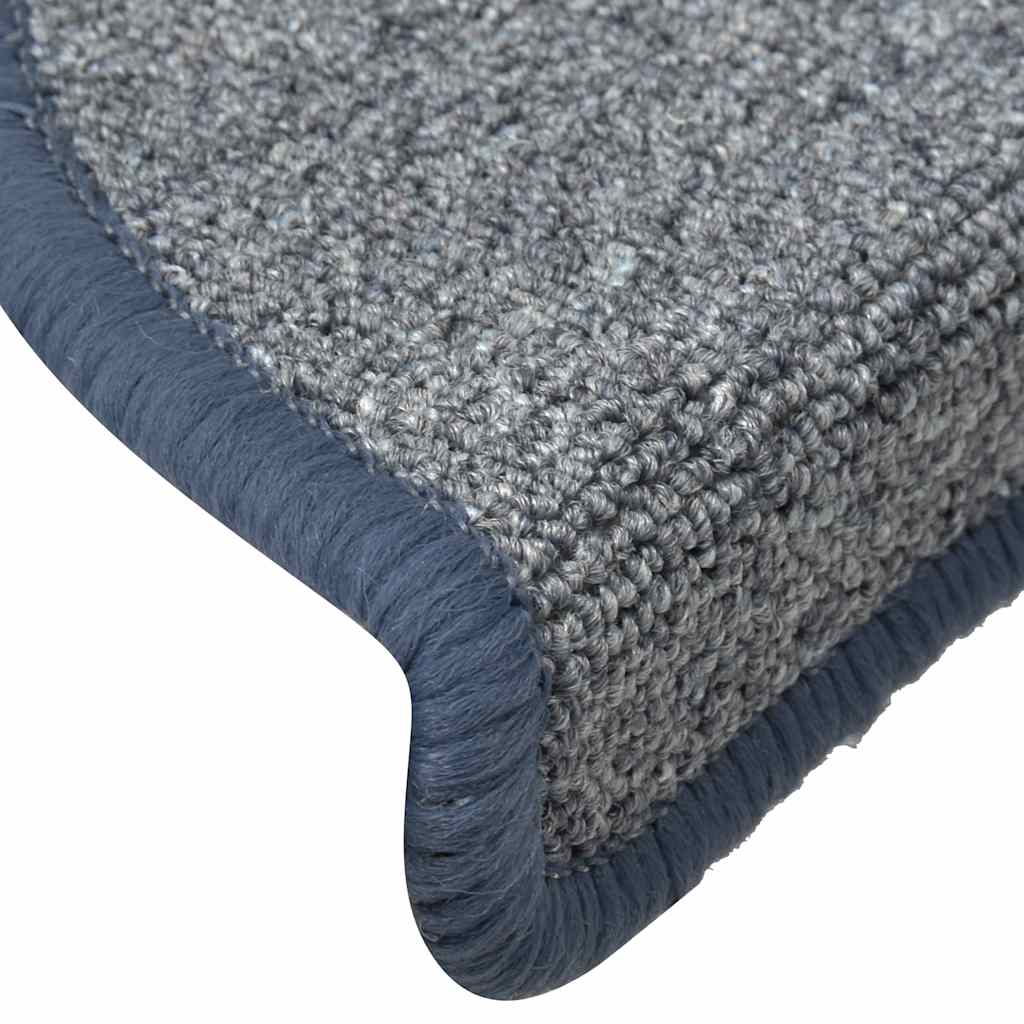 Stufenmatten 30 Stk. 56x17x3 cm Hellgrau und Blau Halbrund