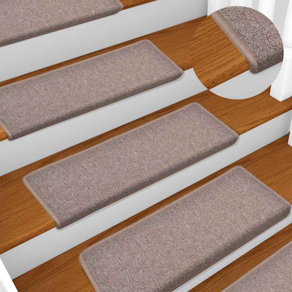 Stufenmatten 30 Stk. 65x21x4 cm Hellbraun Rechteckiger Rand