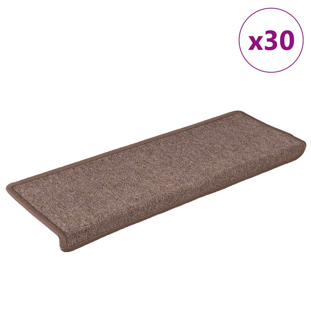 Stufenmatten 30 Stk. 65x21x4 cm Braun Rechteckiger Rand