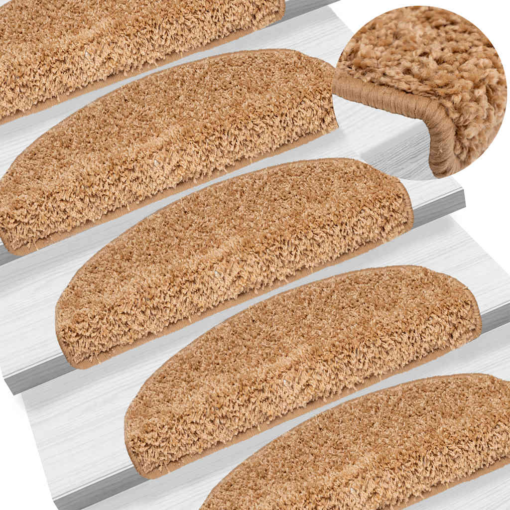 Stufenmatten 30 Stk. 65x21x4 cm Beige Halbrund Groß