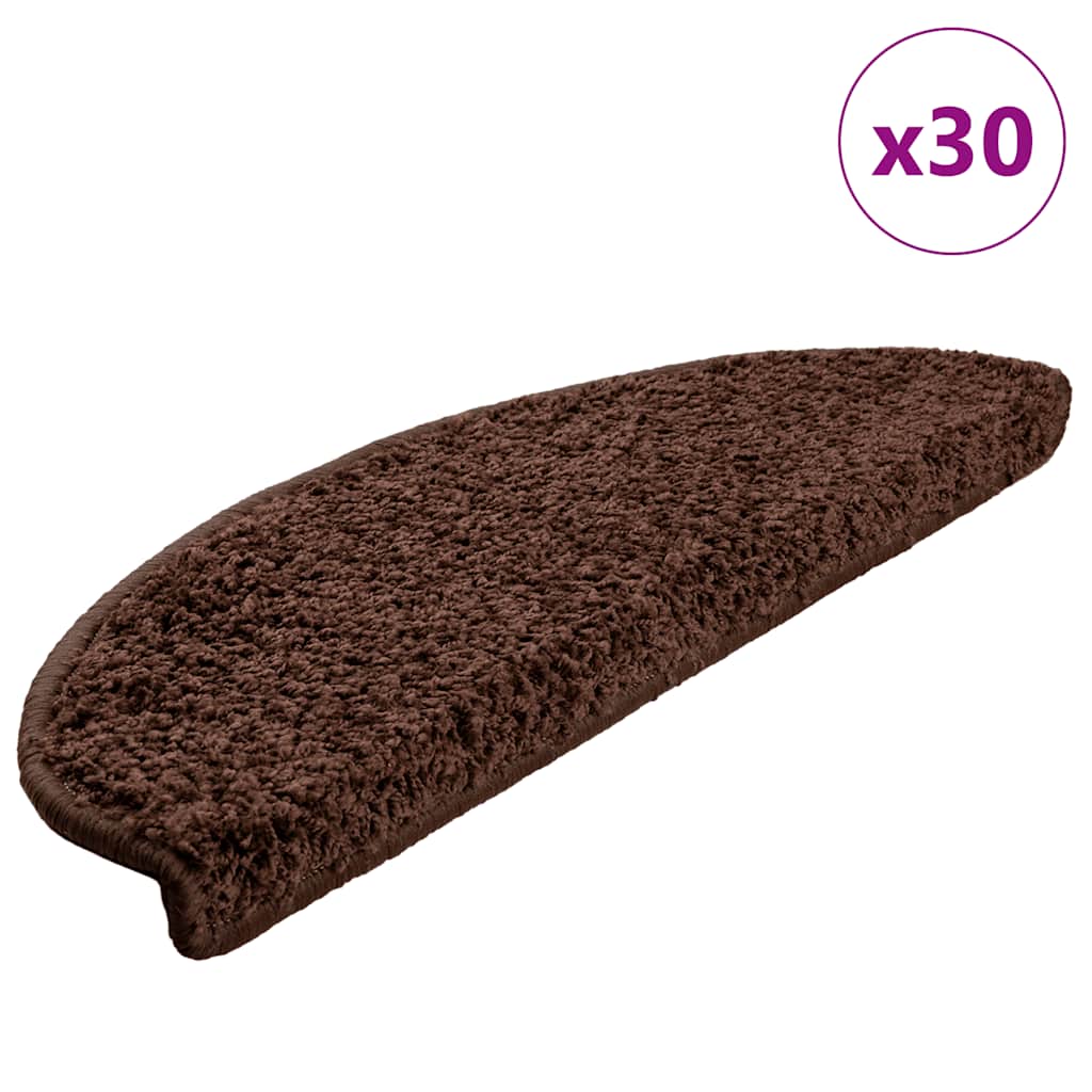 Stufenmatten 30 Stk. 65x21x4 cm Braun Halbrund Groß