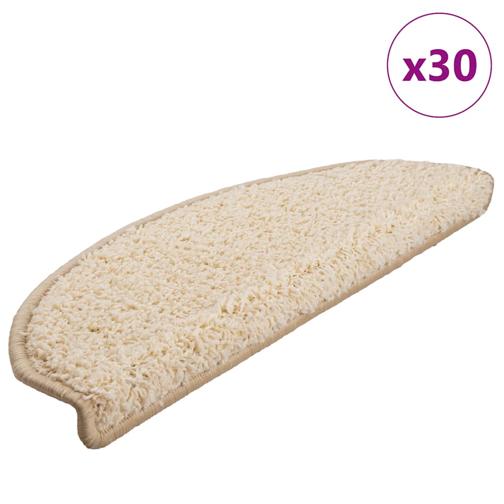 Stufenmatten 30 Stk. 65x21x4 cm Creme Halbrund Groß