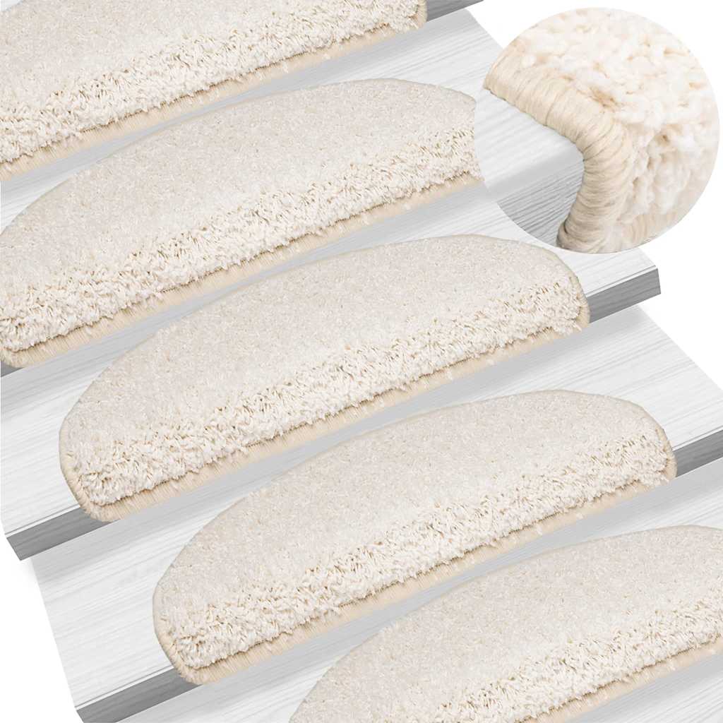 Stufenmatten 30 Stk. 65x21x4 cm Weiß Halbrund Groß