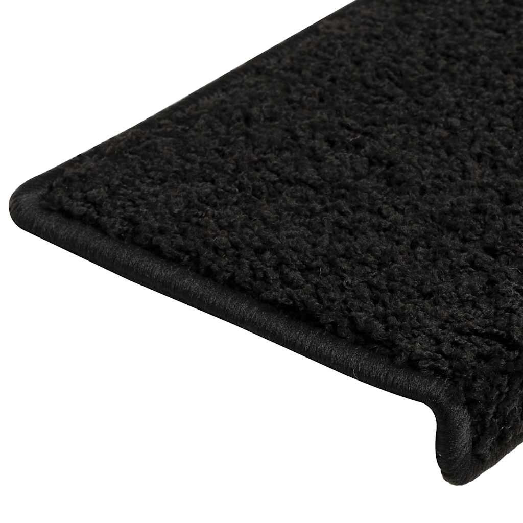 Stufenmatten 30 Stk. 65x21x4 cm Schwarz Rechteckiger Rand