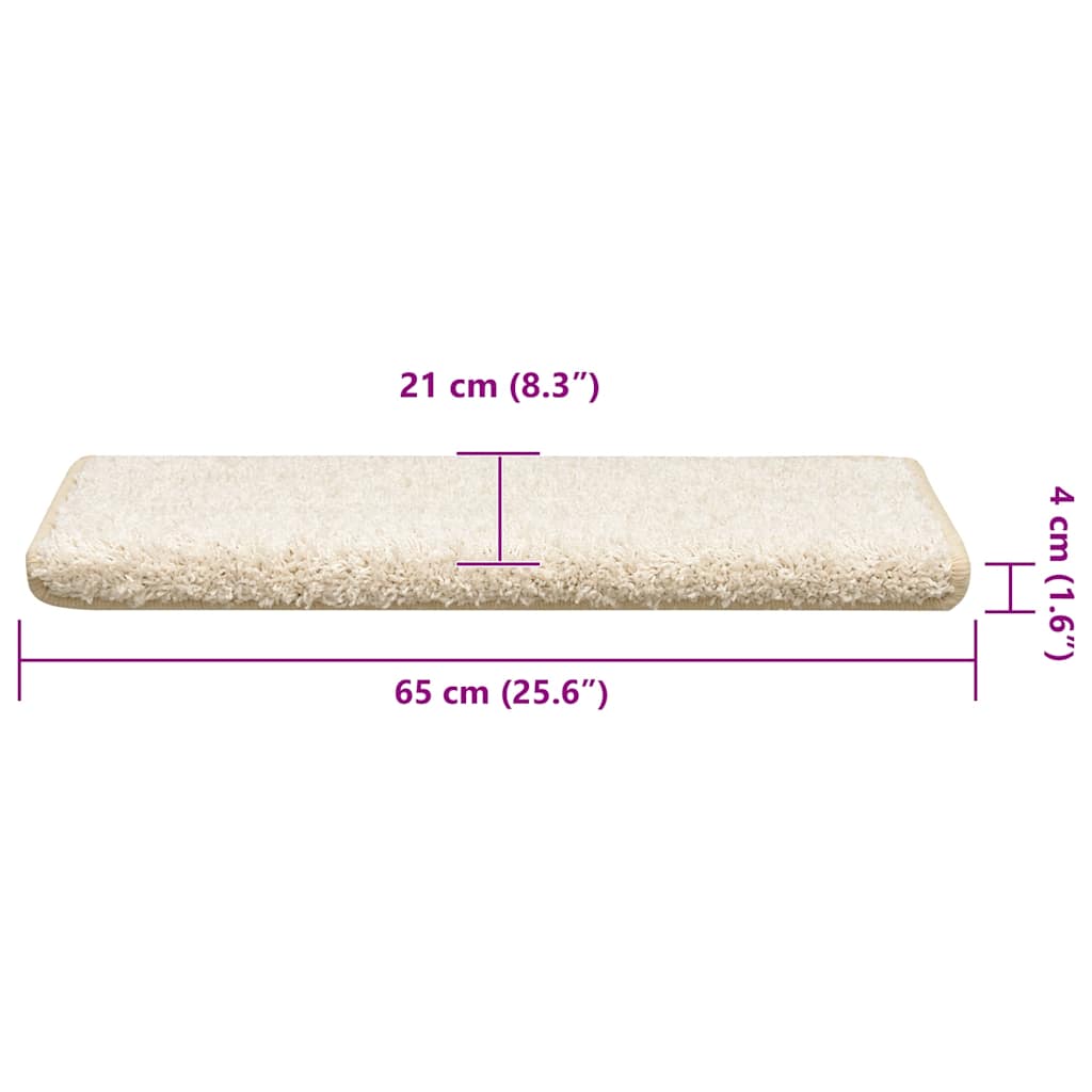 Stufenmatten 30 Stk. 65x21x4 cm Weiß Rechteckiger Rand