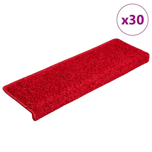 Stufenmatten 30 Stk. 65x21x4 cm Rot Rechteckiger Rand
