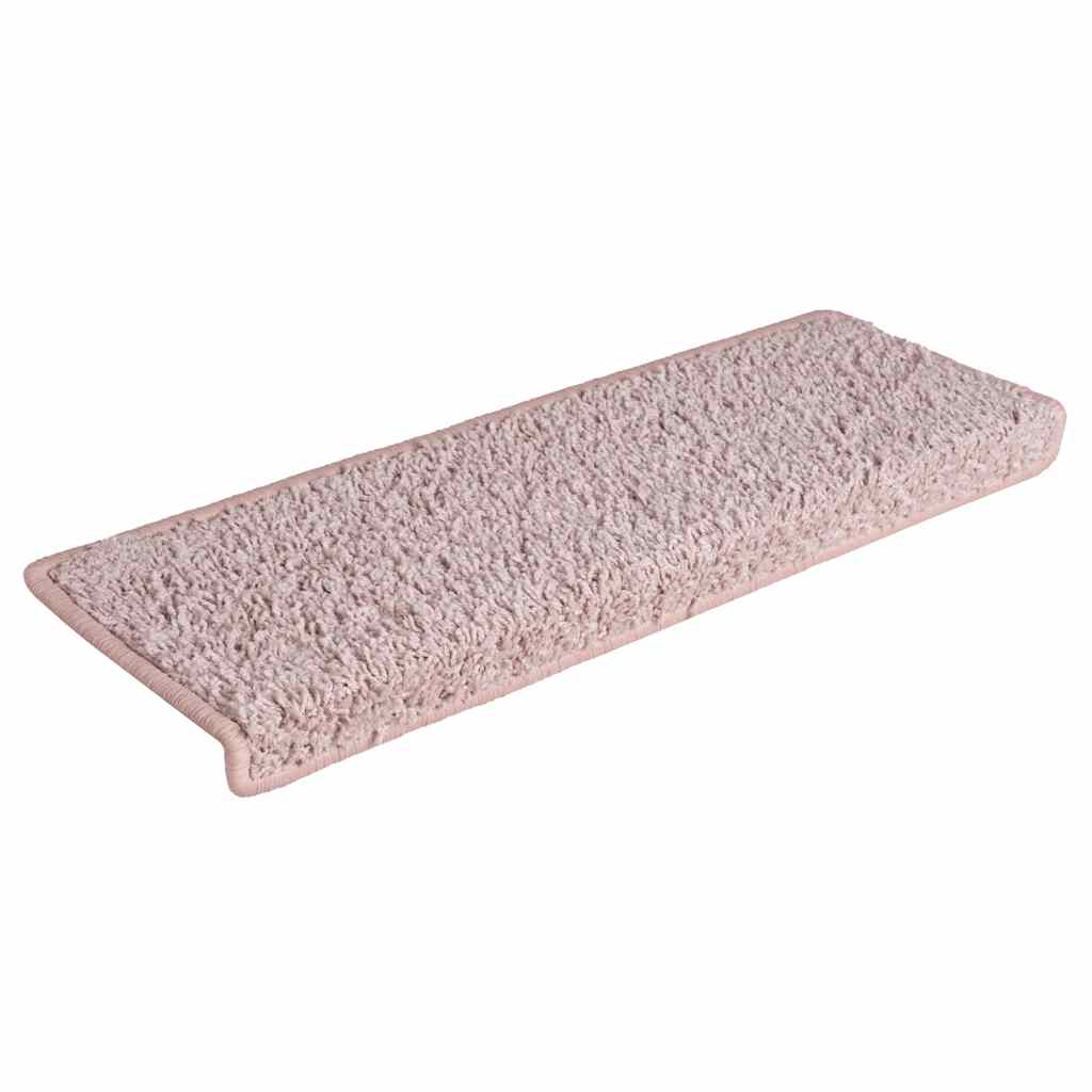 Stufenmatten 30 Stk. 65x21x4 cm Weiß und Rosa Rechteckiger Rand