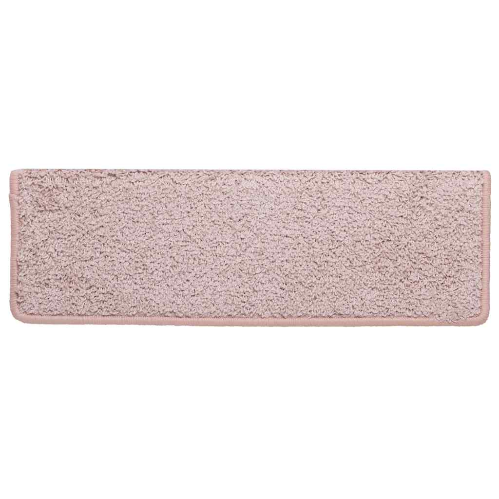 Stufenmatten 30 Stk. 65x21x4 cm Weiß und Rosa Rechteckiger Rand