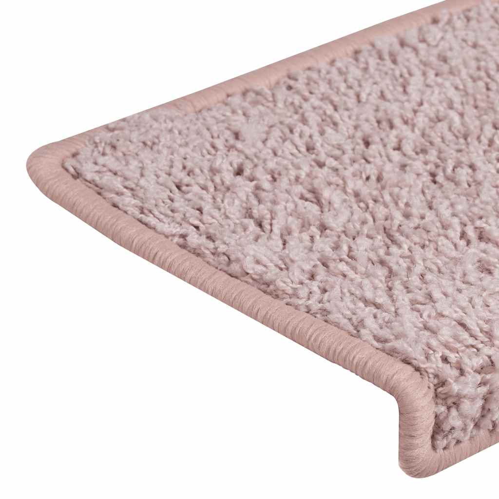 Stufenmatten 30 Stk. 65x21x4 cm Weiß und Rosa Rechteckiger Rand