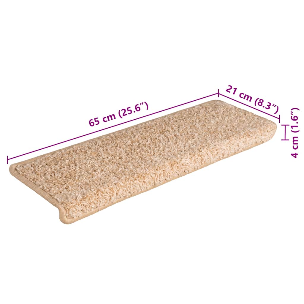 Stufenmatten 30 Stk. 65x21x4 cm Gold Rechteckiger Rand