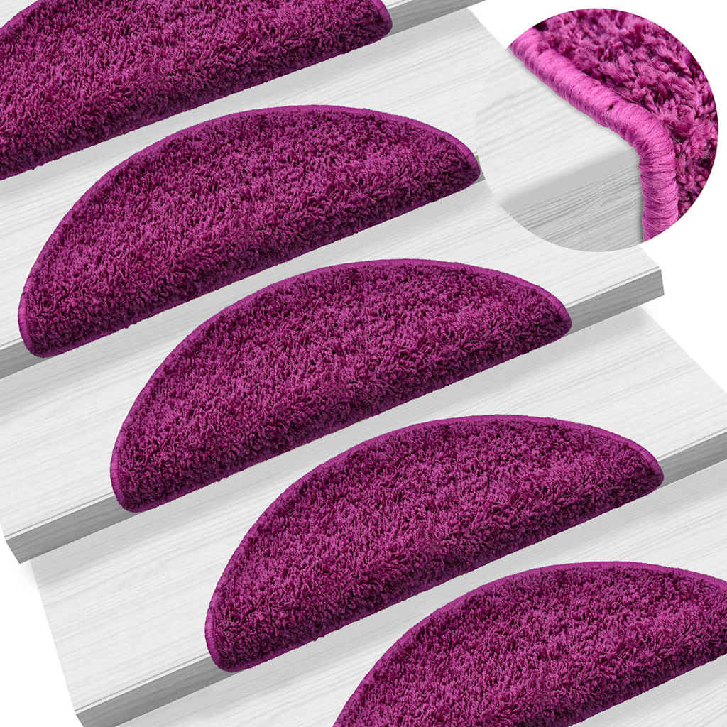 Stufenmatten 20 Stk. 56x17x3 cm Violett Halbrund