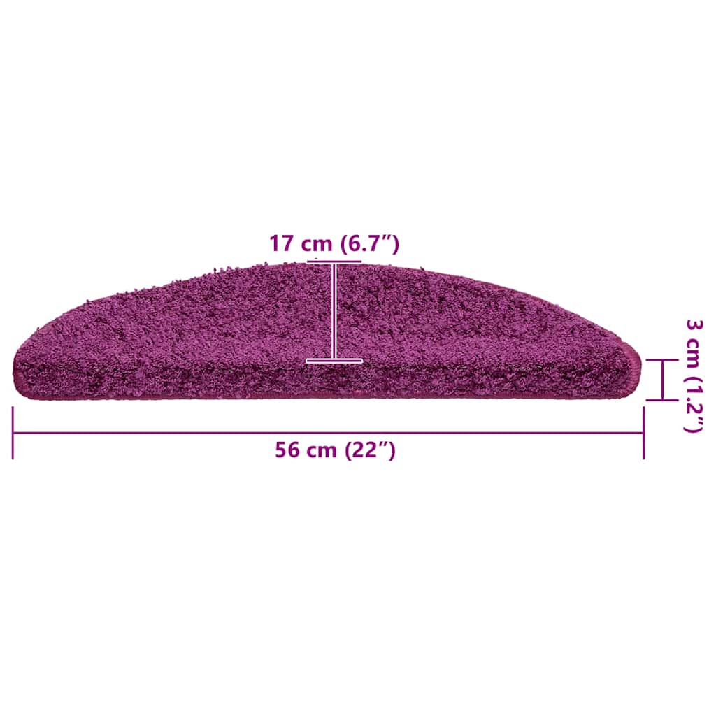 Stufenmatten 20 Stk. 56x17x3 cm Violett Halbrund