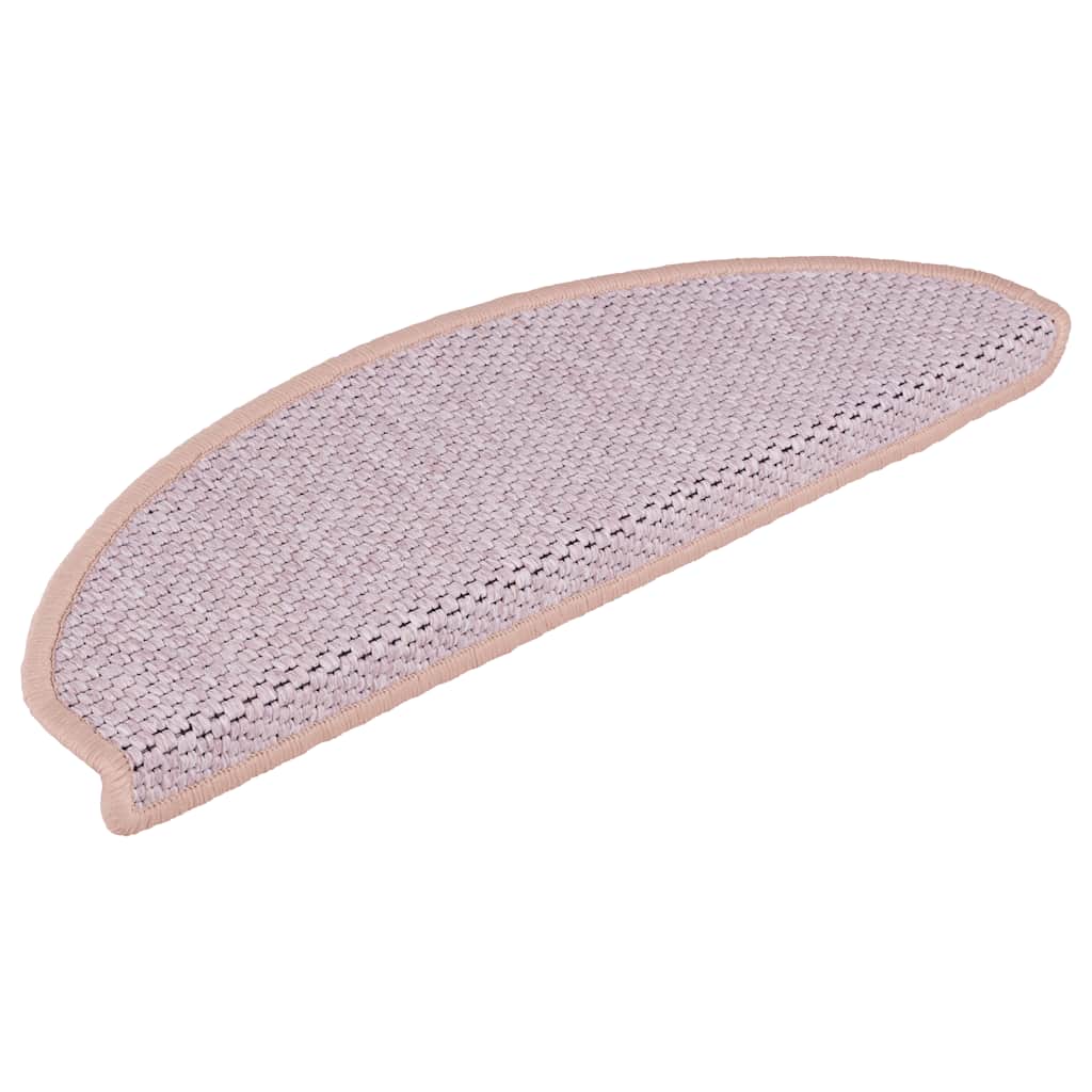 Trappemåtter selvklæbende sisal look 30 stk 65x21x4cm Pink
