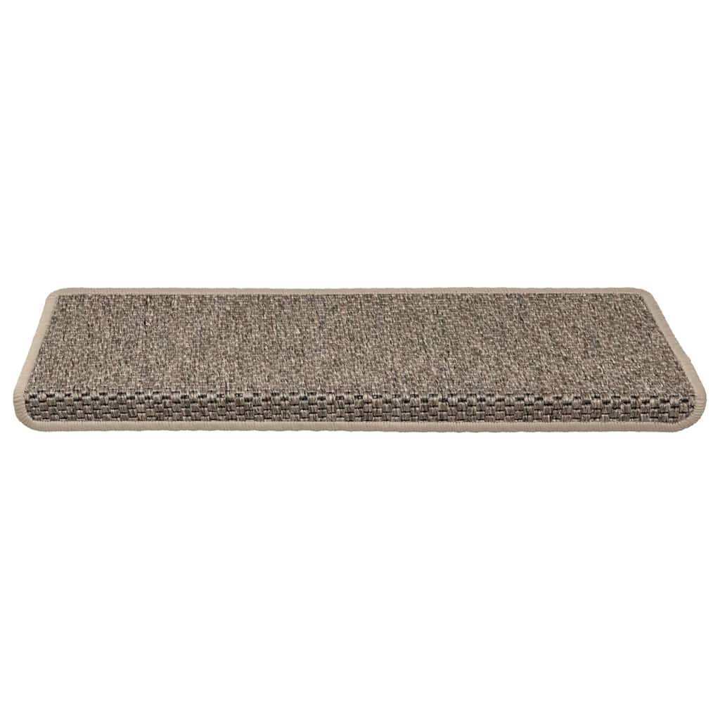 Trappemåtter selvklæbende sisal look 30 stk 65x21x4cm