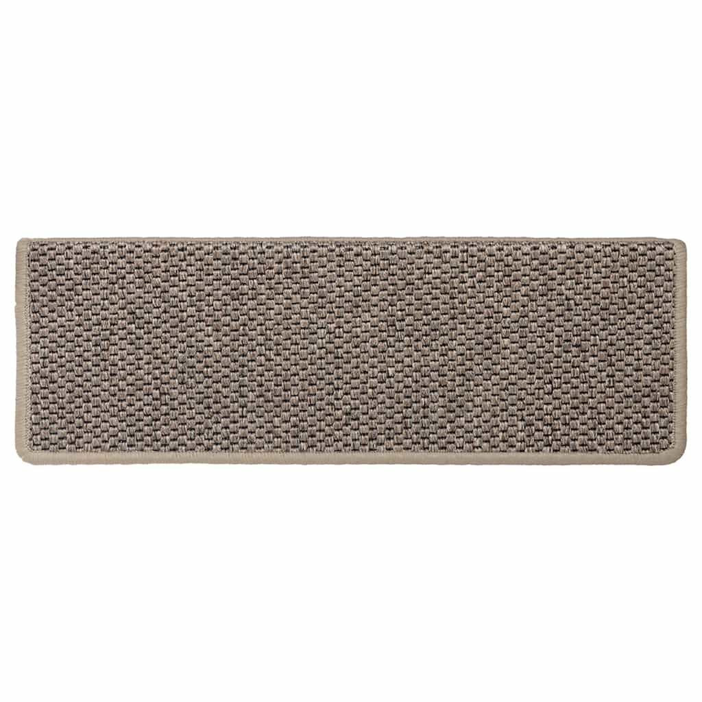 Trappemåtter selvklæbende sisal look 30 stk 65x21x4cm