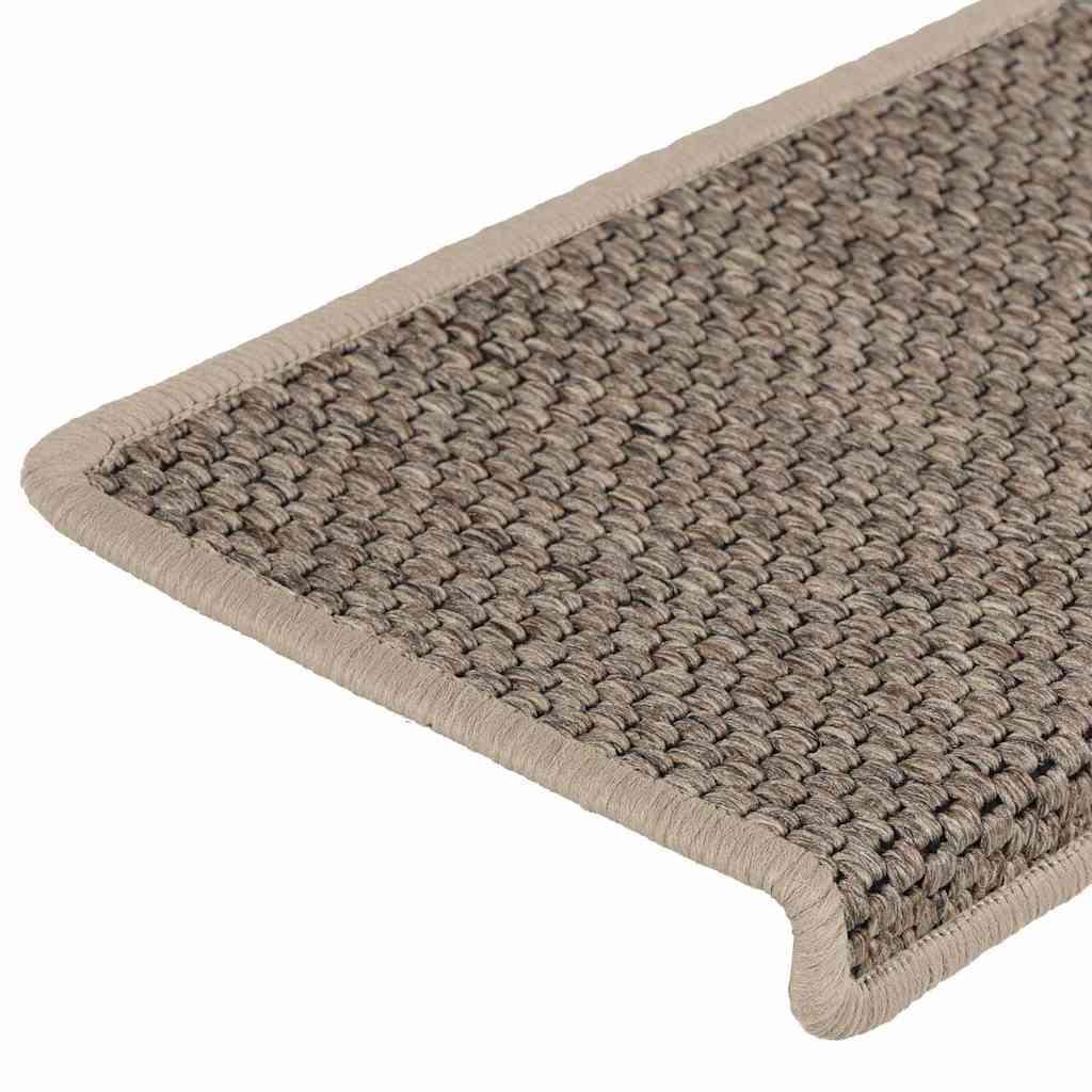 Trappemåtter selvklæbende sisal look 30 stk 65x21x4cm