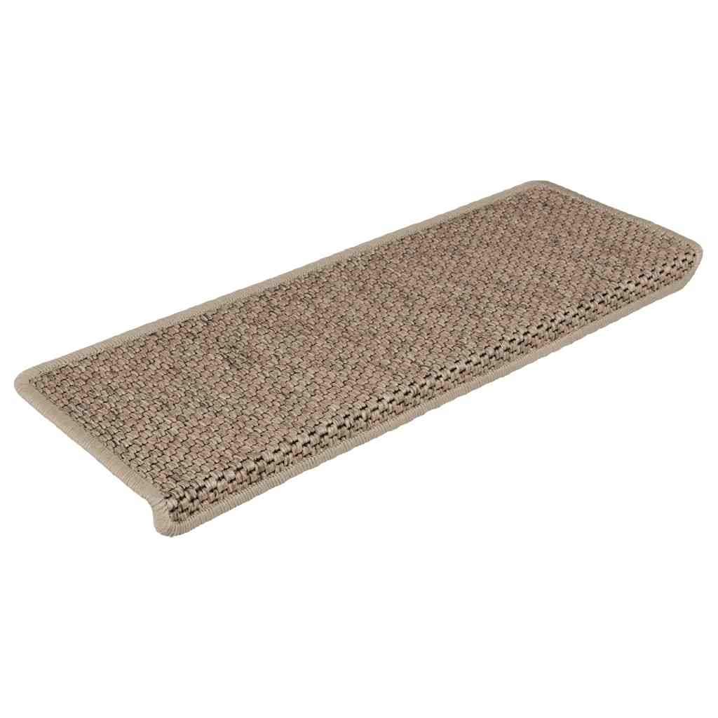 Trappemåtter selvklæbende sisal look 30 stk 65x21x4cm Sand