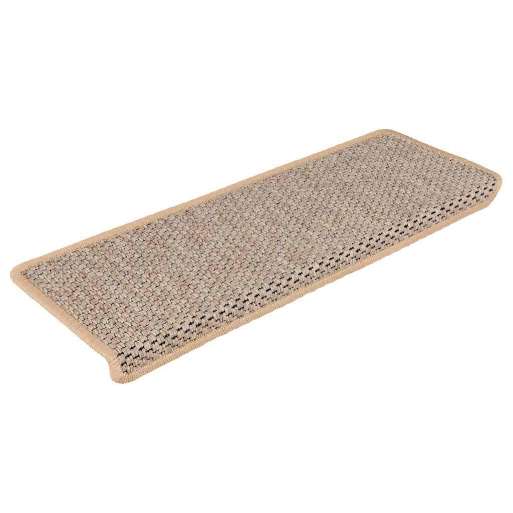 Trappemåtter selvklæbende sisal look 30 stk 65x21x4cm