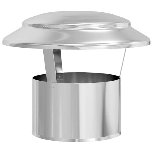 Regenabdeckung Schornstein Silber 25 x 25 x 20 cm Edelstahl