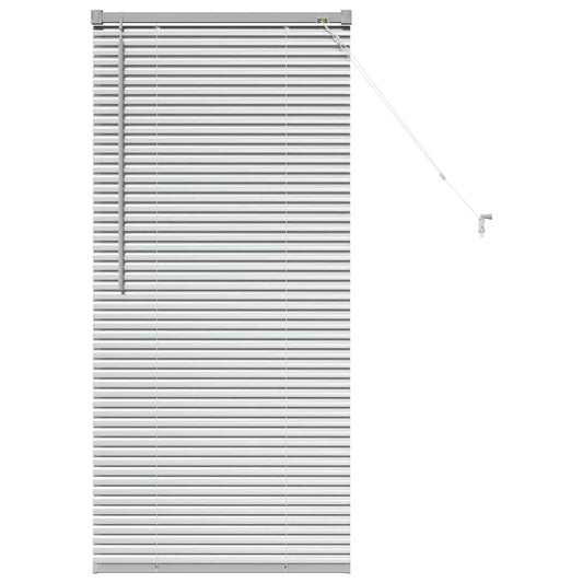Fensterjalousie mit Vorhängen Silber Aluminium