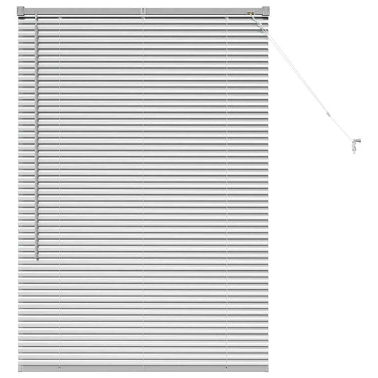 Fensterjalousie mit Vorhängen Silber Aluminium