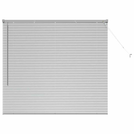 Fensterjalousie mit Vorhängen Silber Aluminium